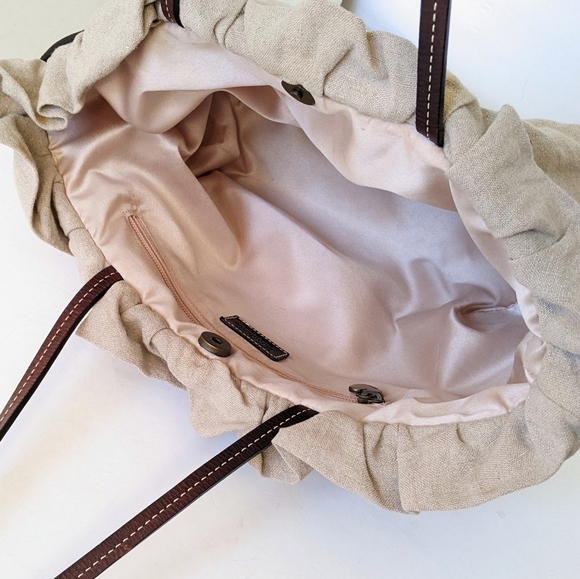 Vintage Moschino Structured Canvas and Leather Tote Bag - Picture 10 of 15